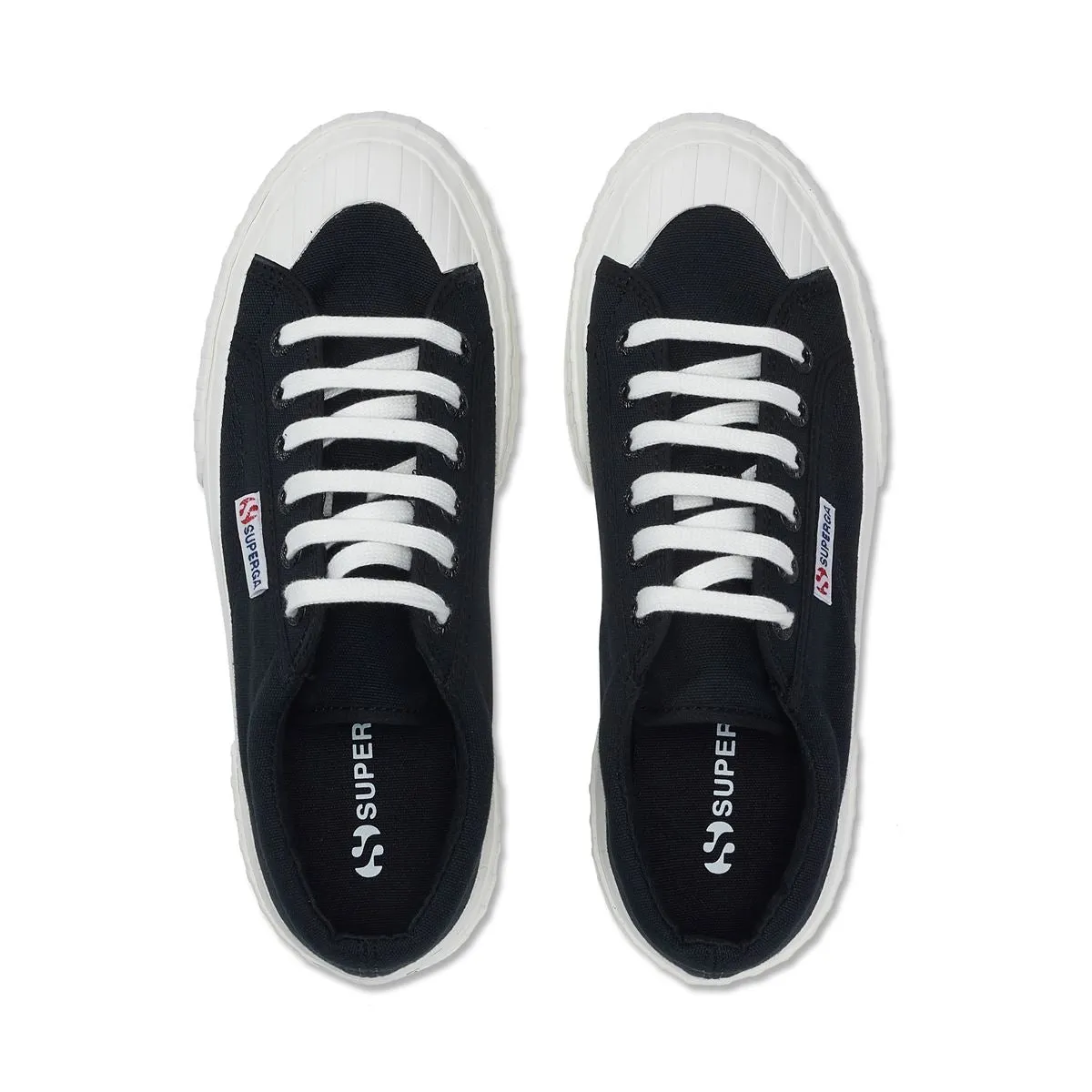 2631 Stripe Platform Sneakers - Black