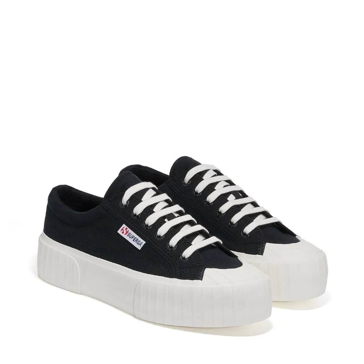 2631 Stripe Platform Sneakers - Black