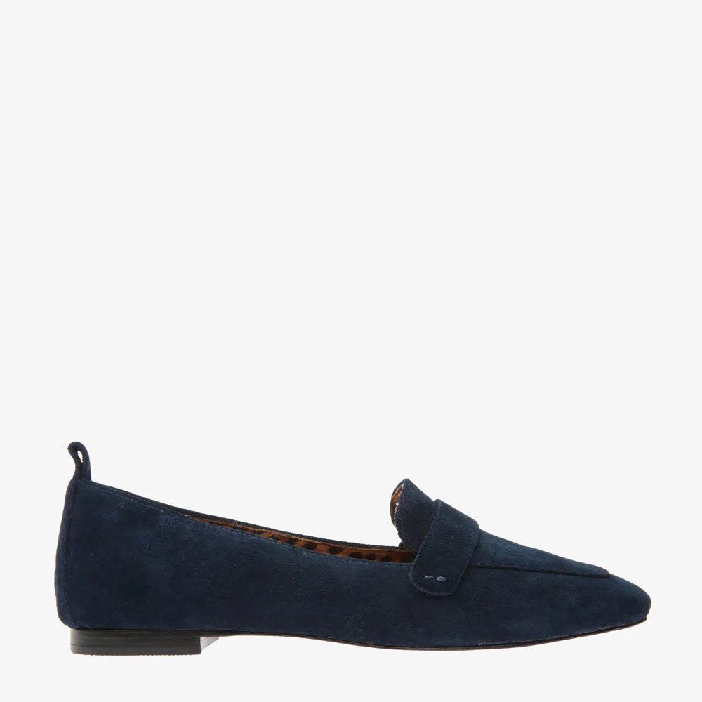 Alessandra Navy Suede loafer