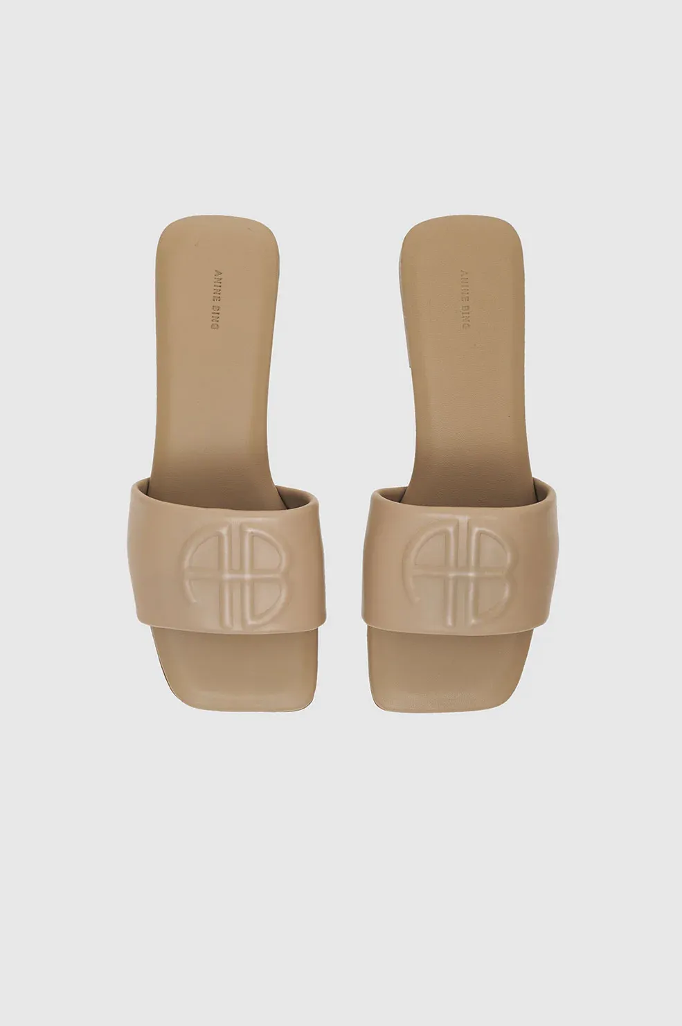 Anine Bing - Ria Slides in Butterscotch Monogram