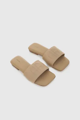 Anine Bing - Ria Slides in Butterscotch Monogram