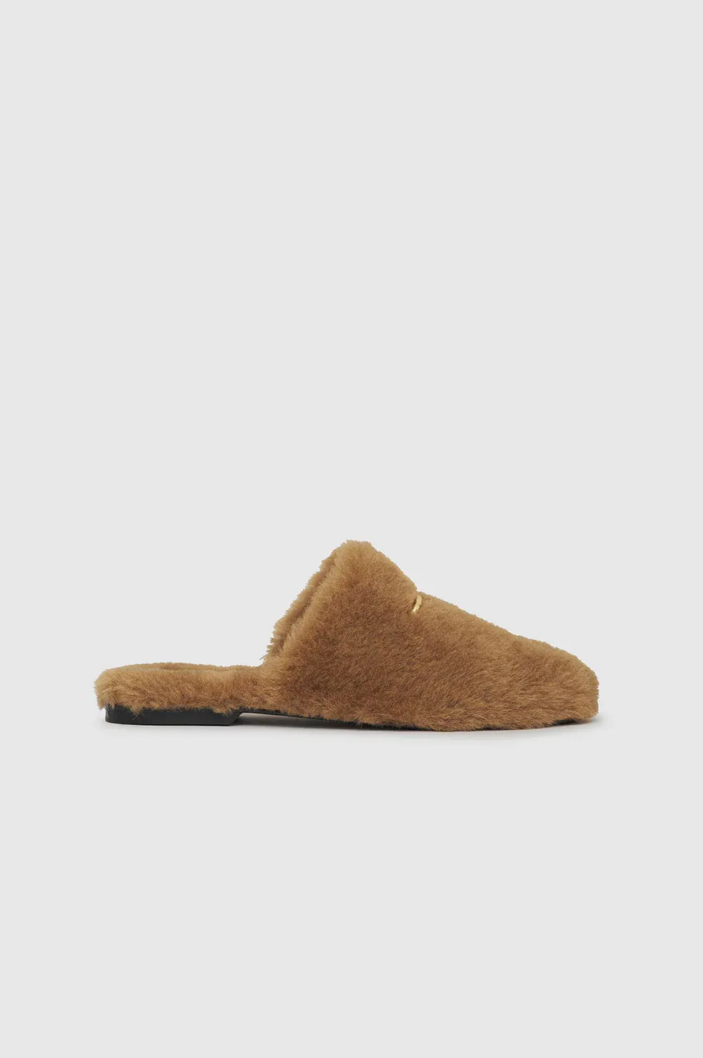 Anine Bing - Shearling Mules in Camel