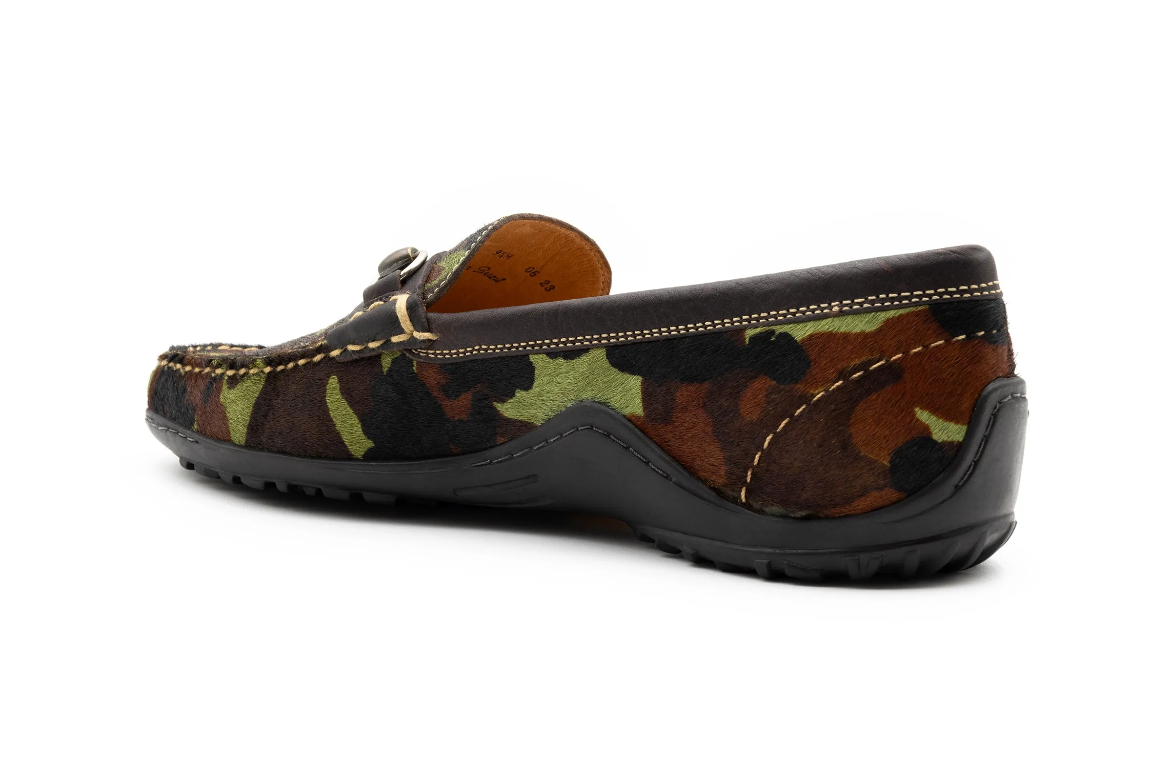 Bill "Hair On" Leather Horse Bit Loafers - Camo