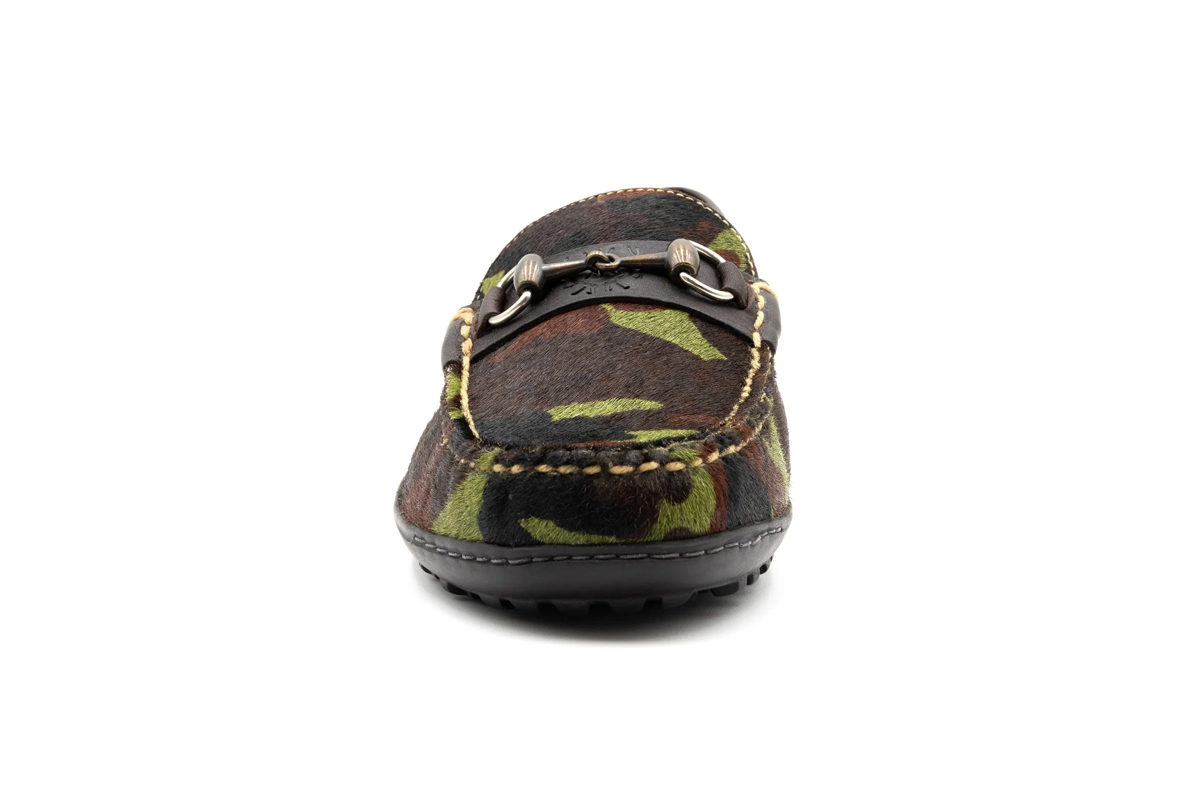 Bill "Hair On" Leather Horse Bit Loafers - Camo