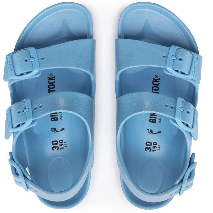 Birkenstocks Kids Sky Blue Milano EVA Sandal Narrow Width