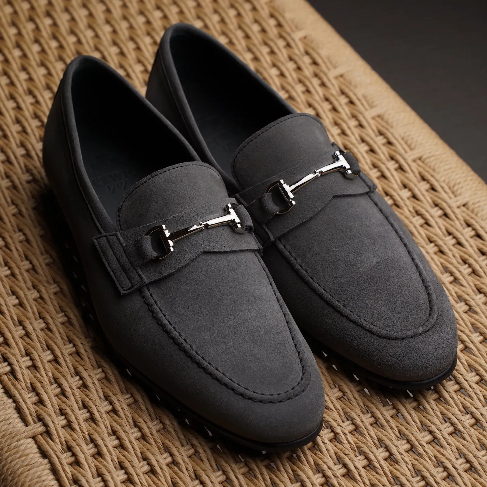 Blake Bit Loafer - Grey Suede