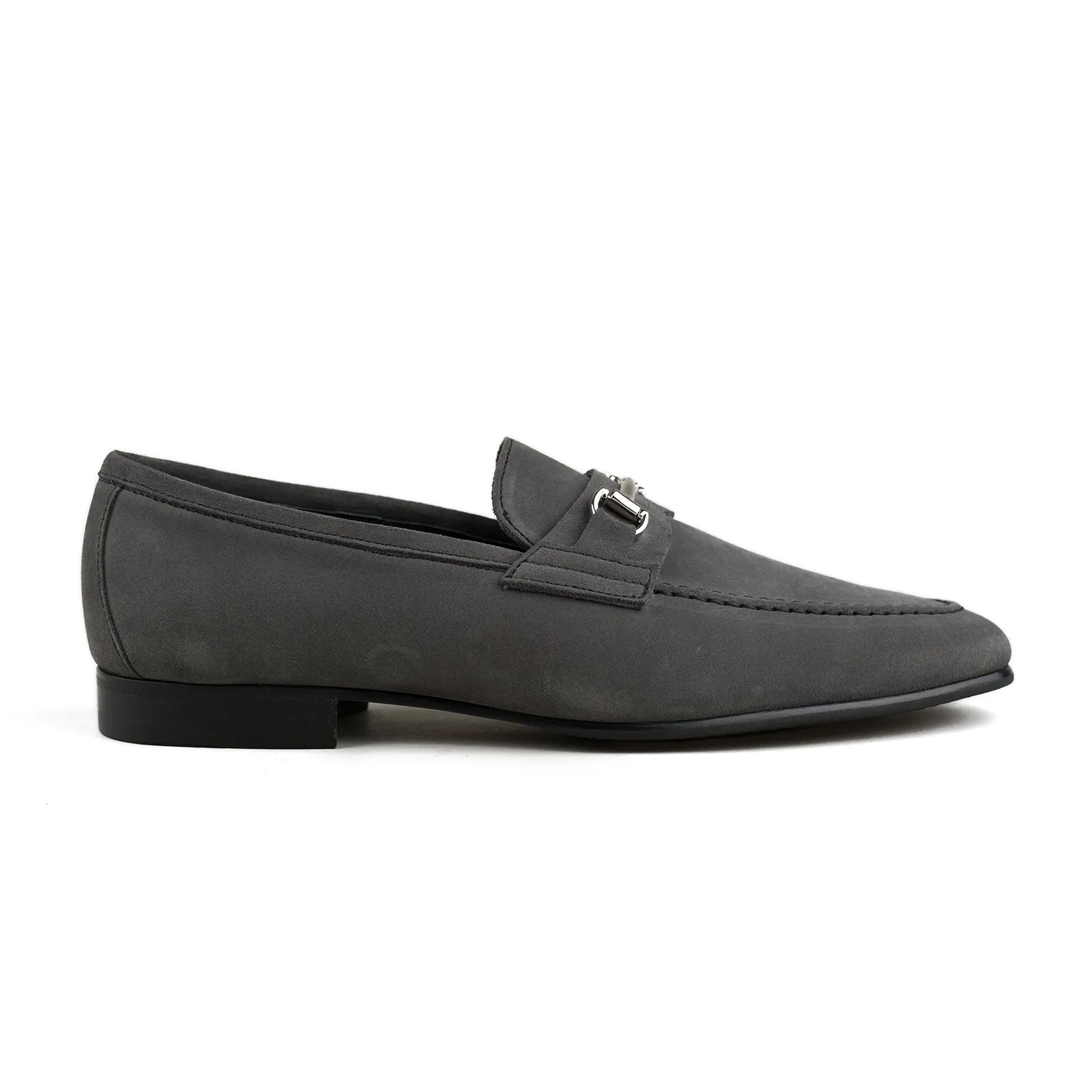 Blake Bit Loafer - Grey Suede