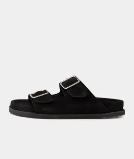 Blake Sandal - Black Suede