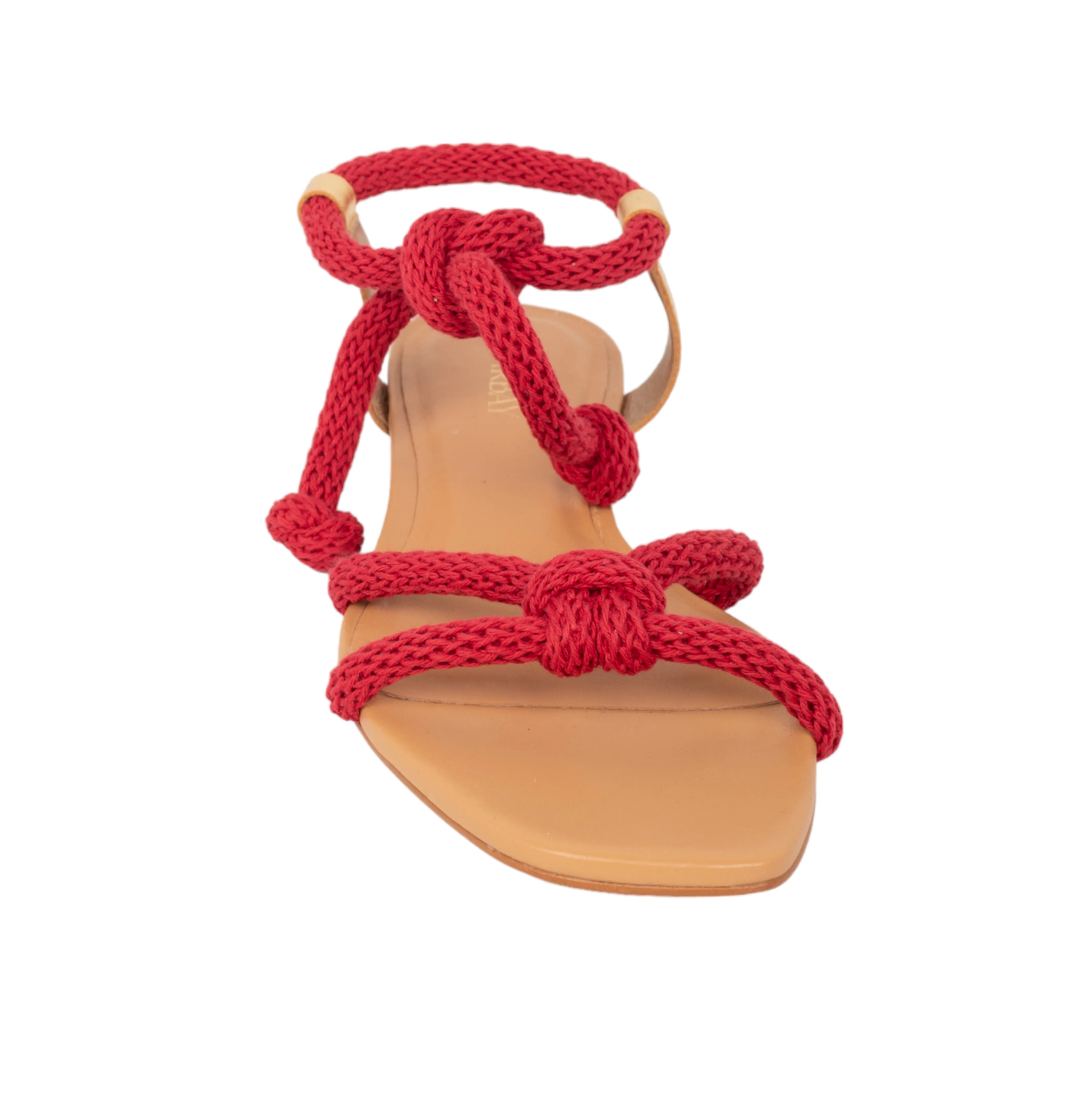 Caliza Flat Sandals - Red