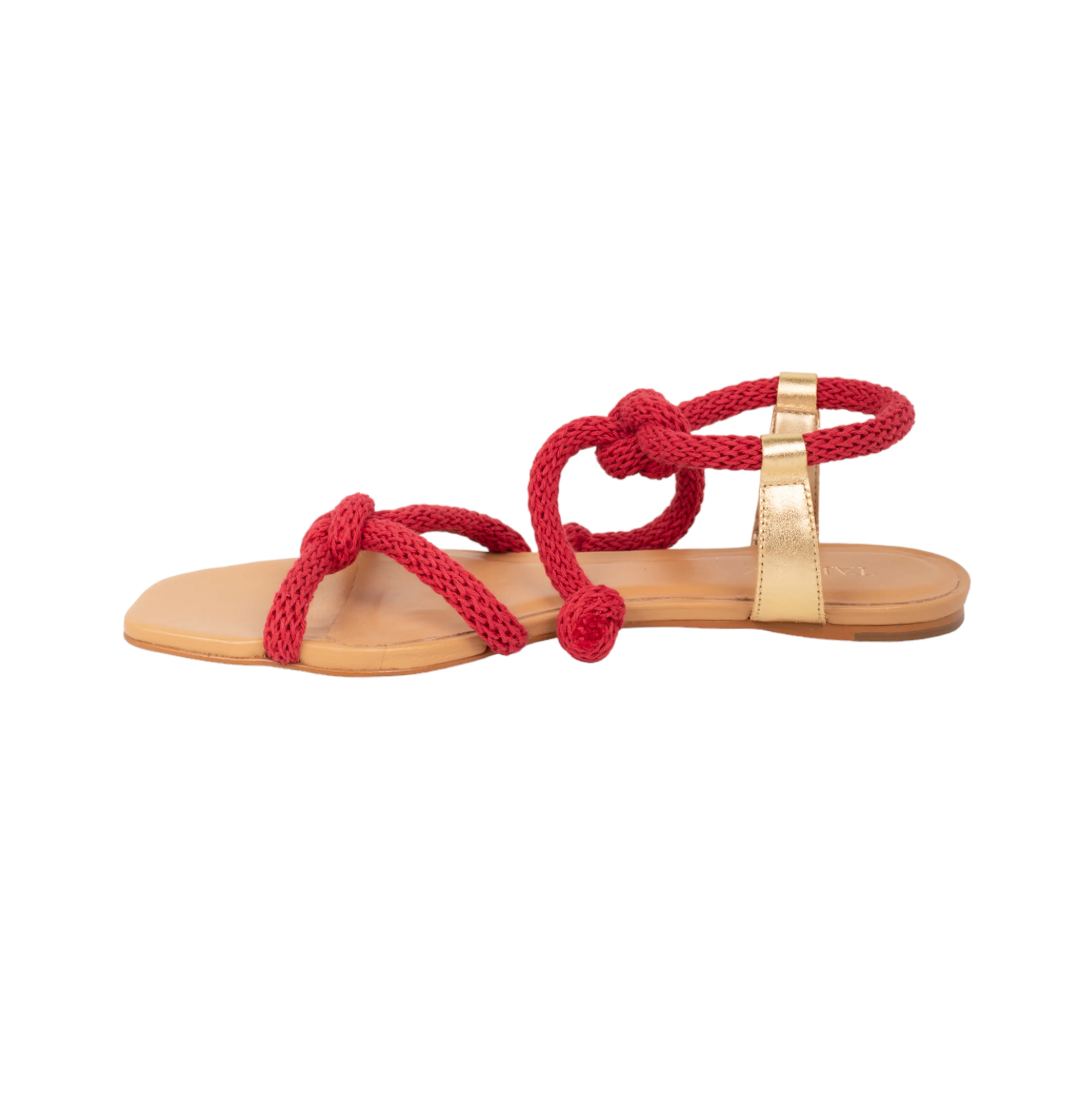 Caliza Flat Sandals - Red