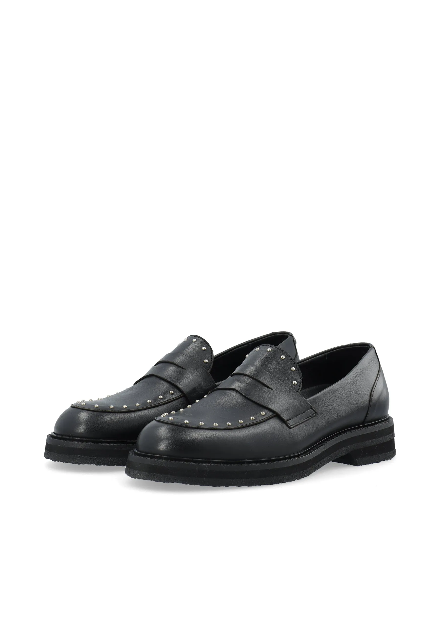 CASBETTY Loafer W. Rivets Leather