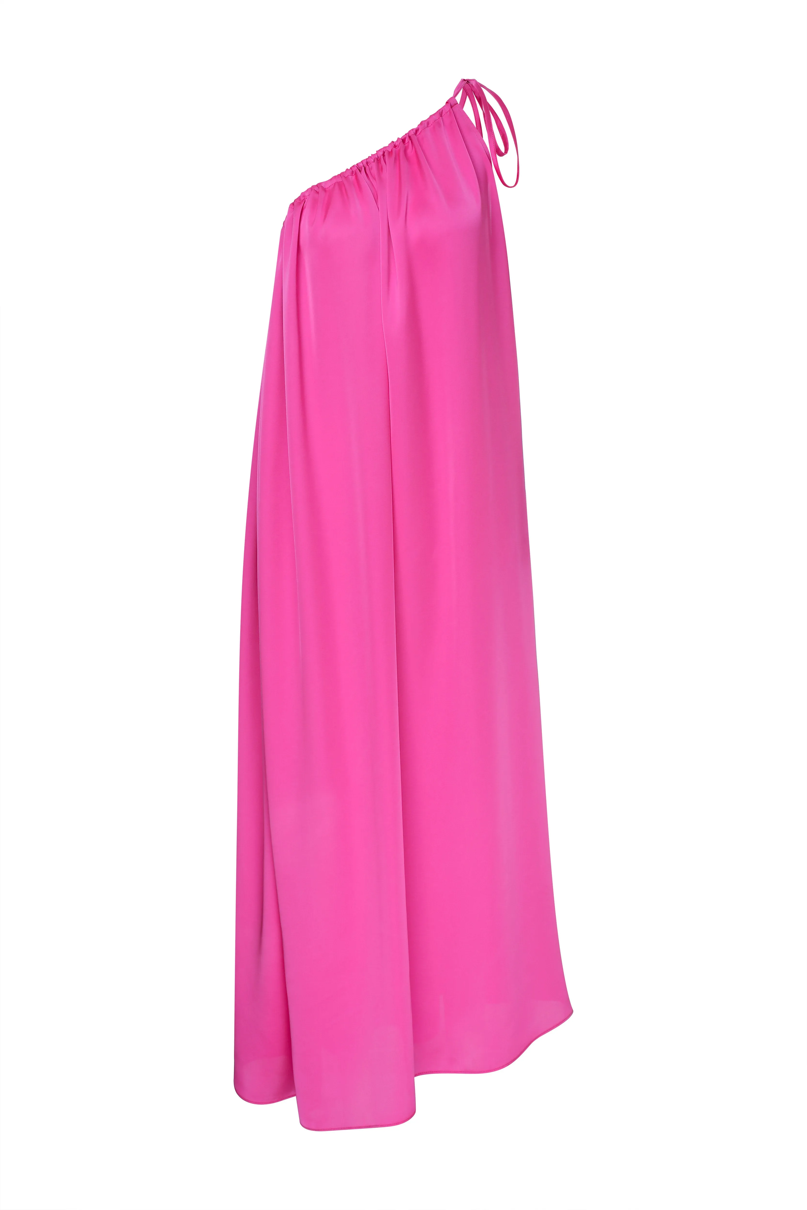 Chrissy One Shoulder Satin Maxi Dress