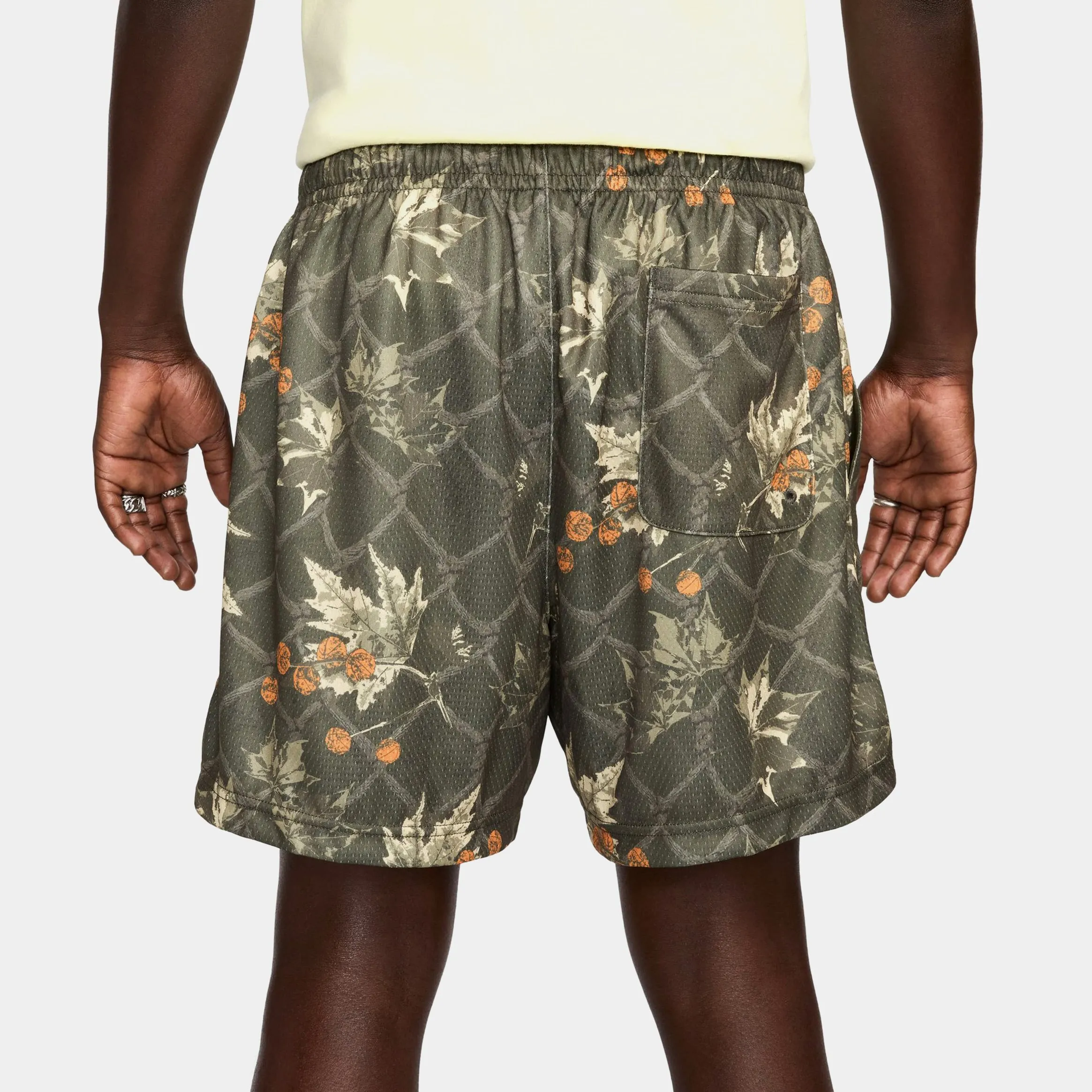 Club Flow Camo Mens Shorts (Khaki/Orange)