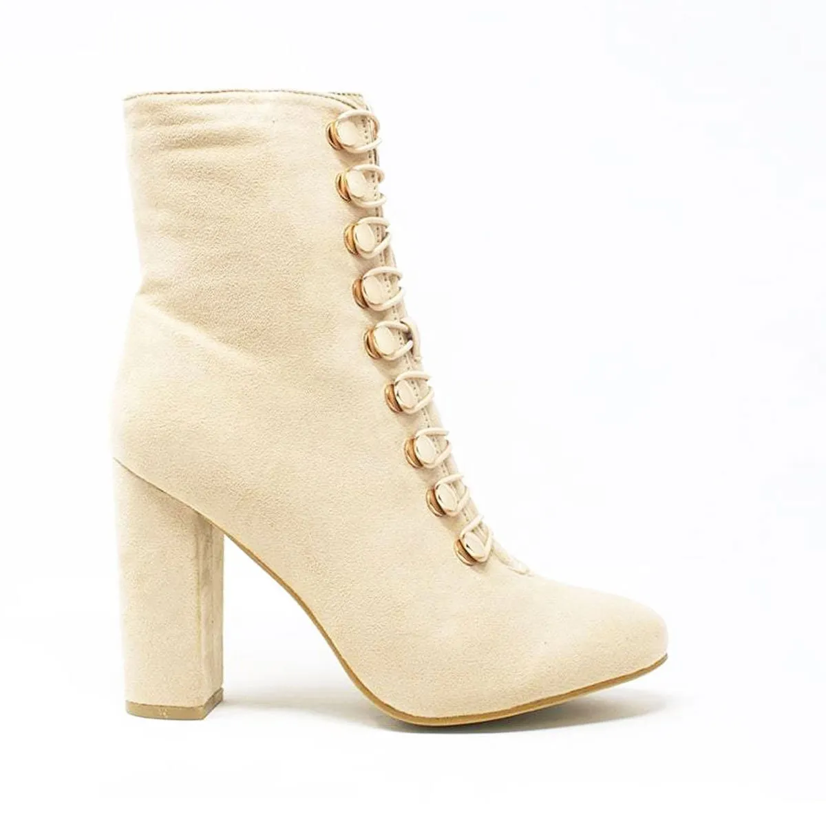 Elaine Lace Up Detail Ankle Boot