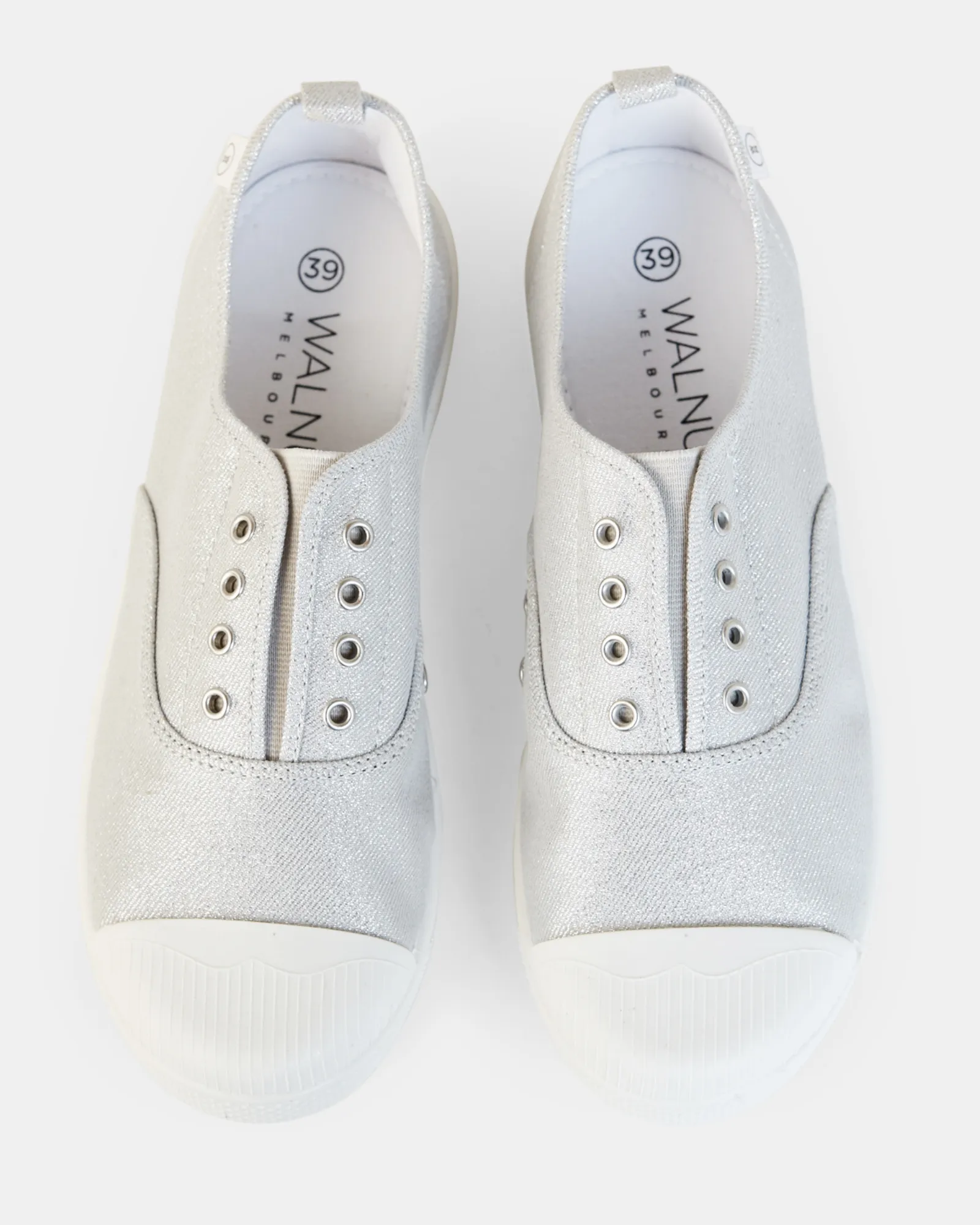 Euro Canvas Plimsole - Metallic Silver