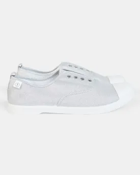 Euro Canvas Plimsole - Metallic Silver