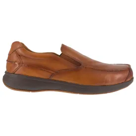 Florsheim Mens Cognac Leather Loafers Bayside ST Slip-On Boat