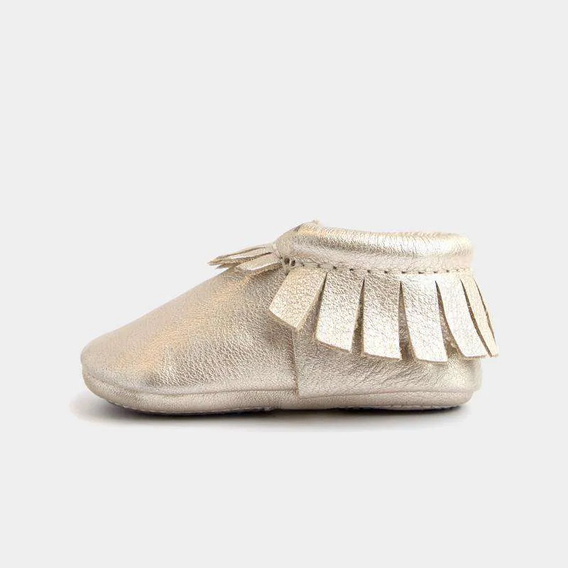 Freshly Picked | Mini Sole Moccs ~ Platinum Gold