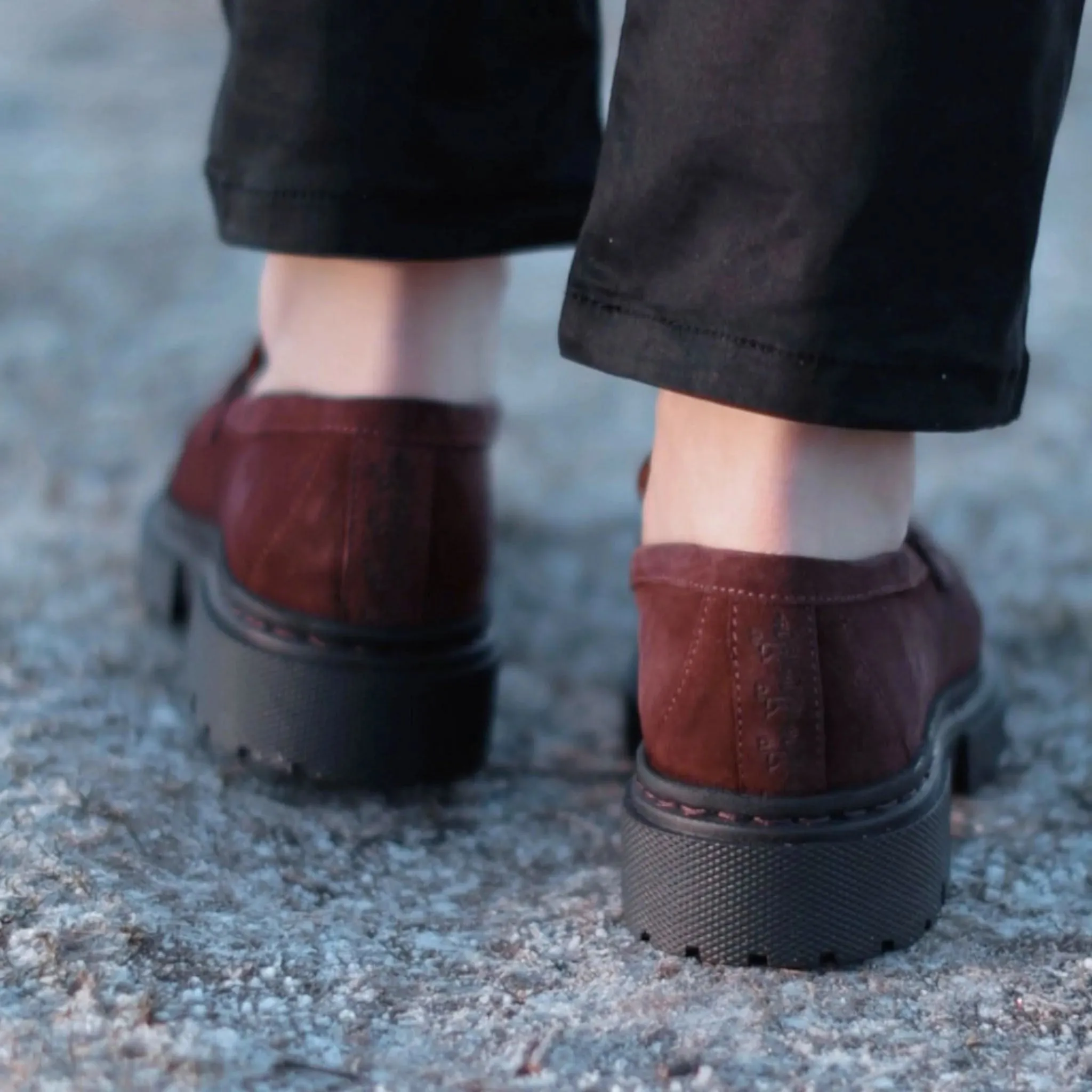 Hackney Burgundy Suede Loafers