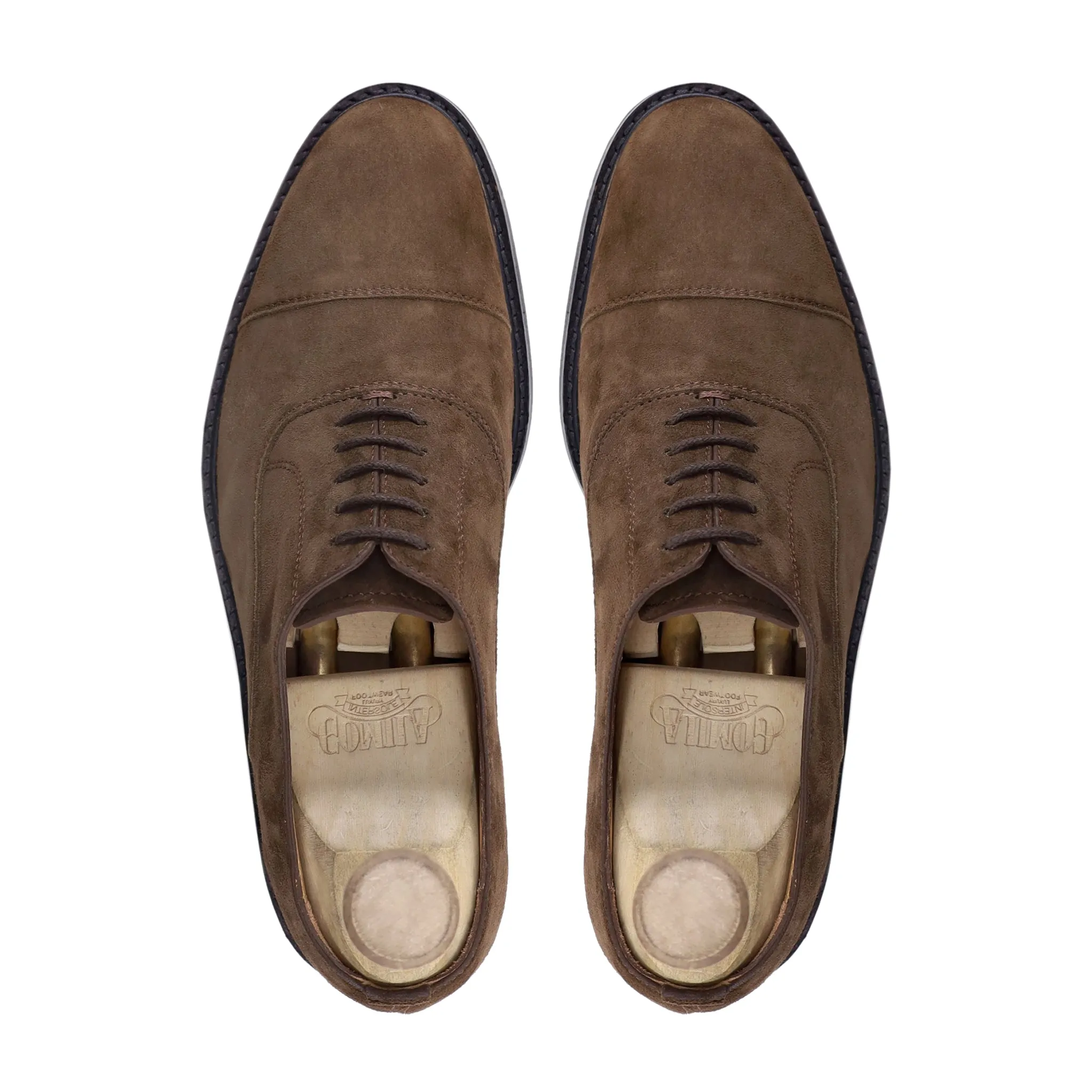 Itachi - Men's Light Brown Kid Suede Oxford Shoe