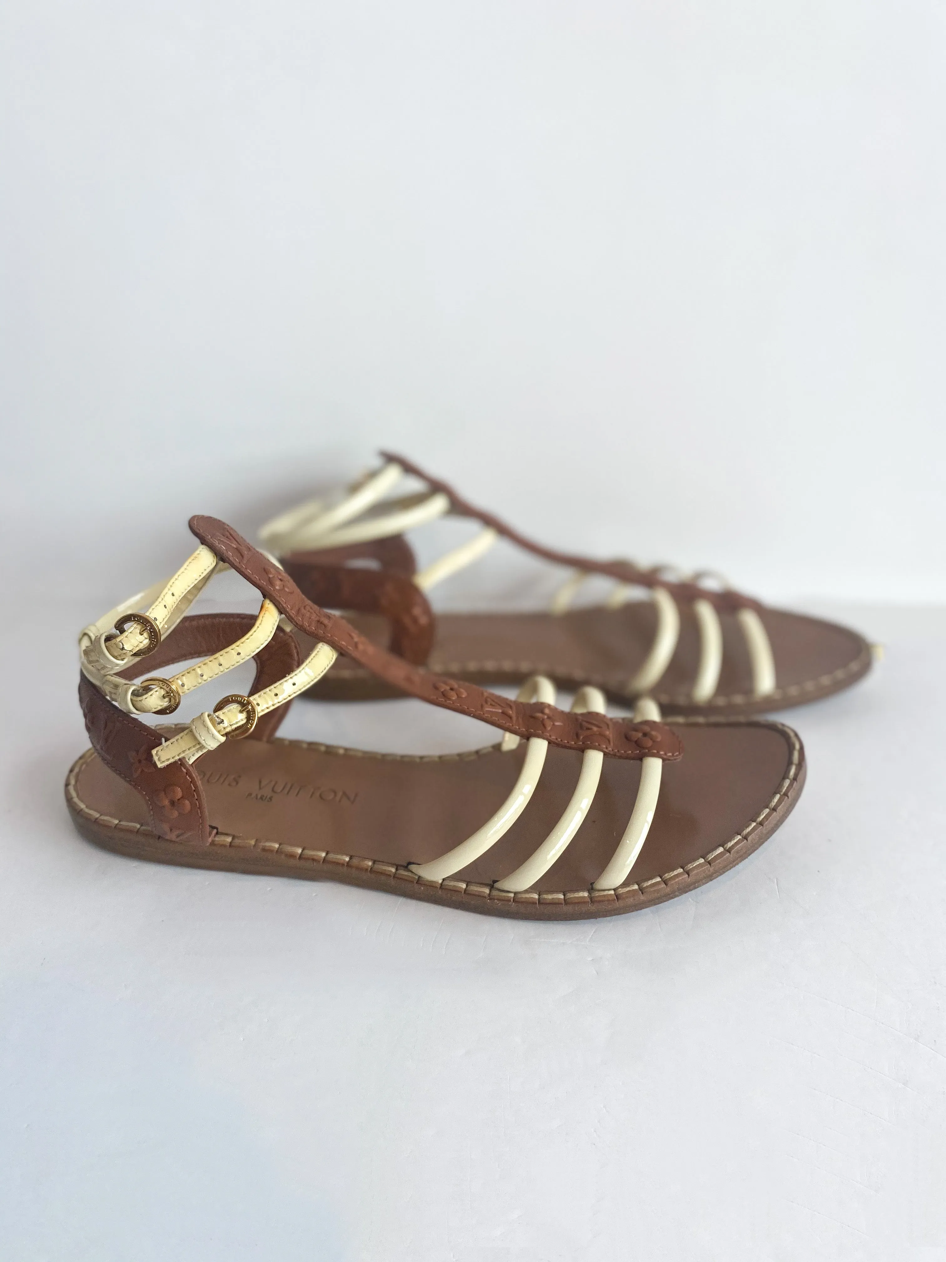 Louis Vuitton Leather Gladiator Sandals