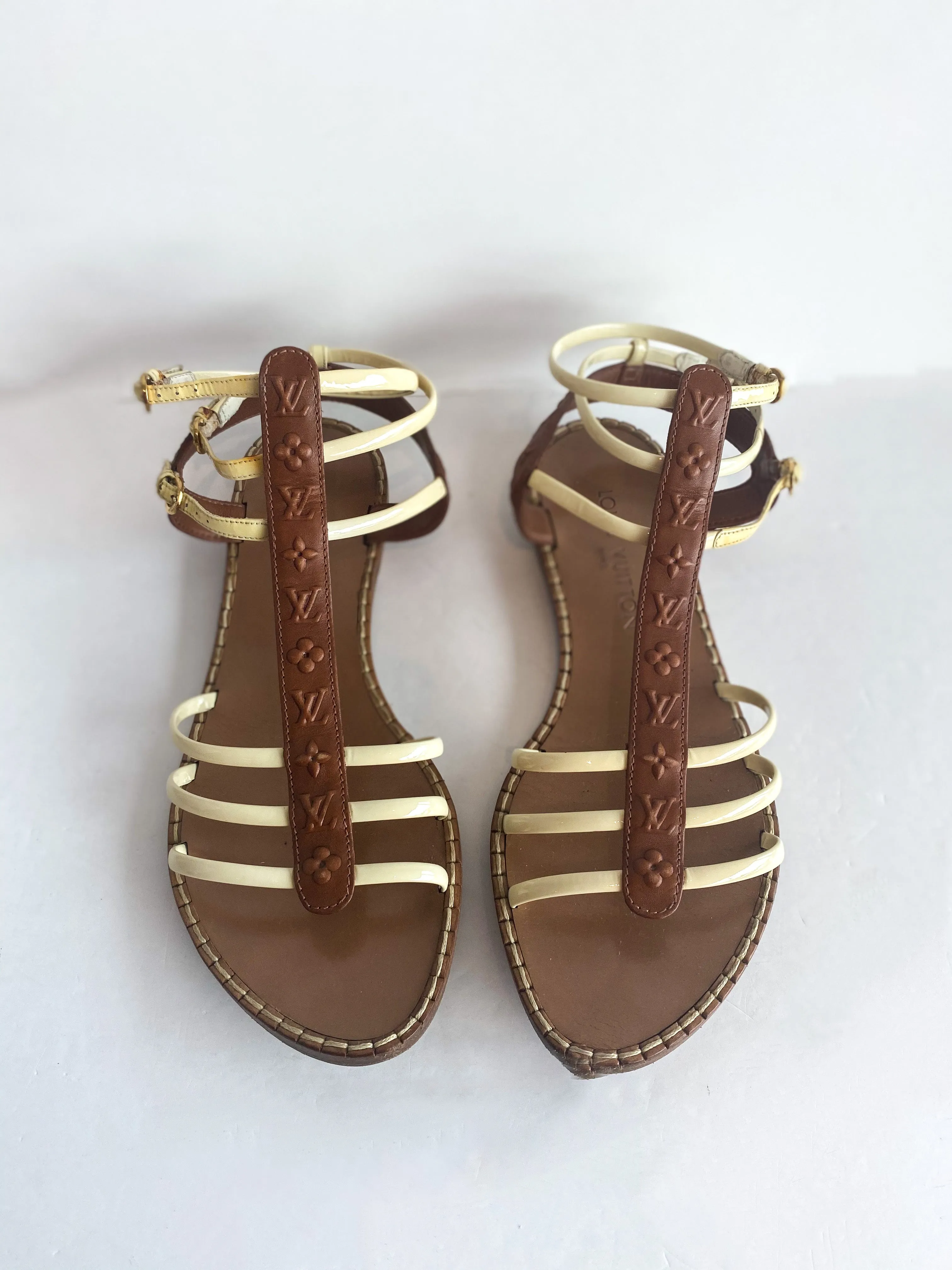 Louis Vuitton Leather Gladiator Sandals