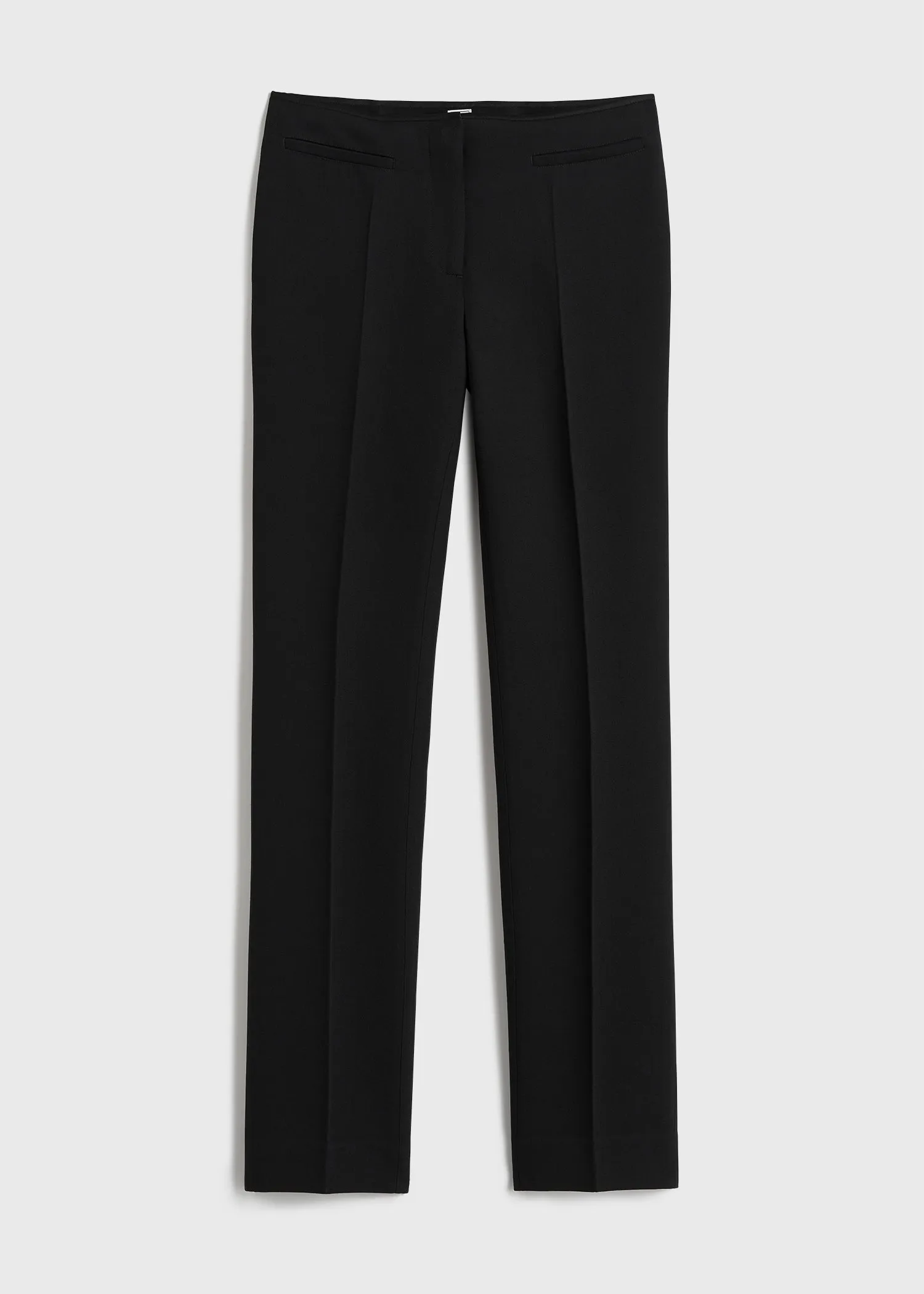 Low-waist cigarette trousers black