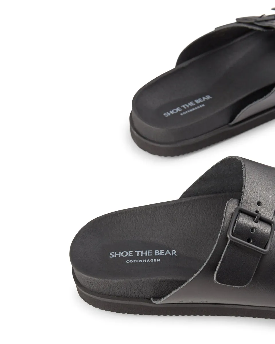 Luma sandal leather - BLACK