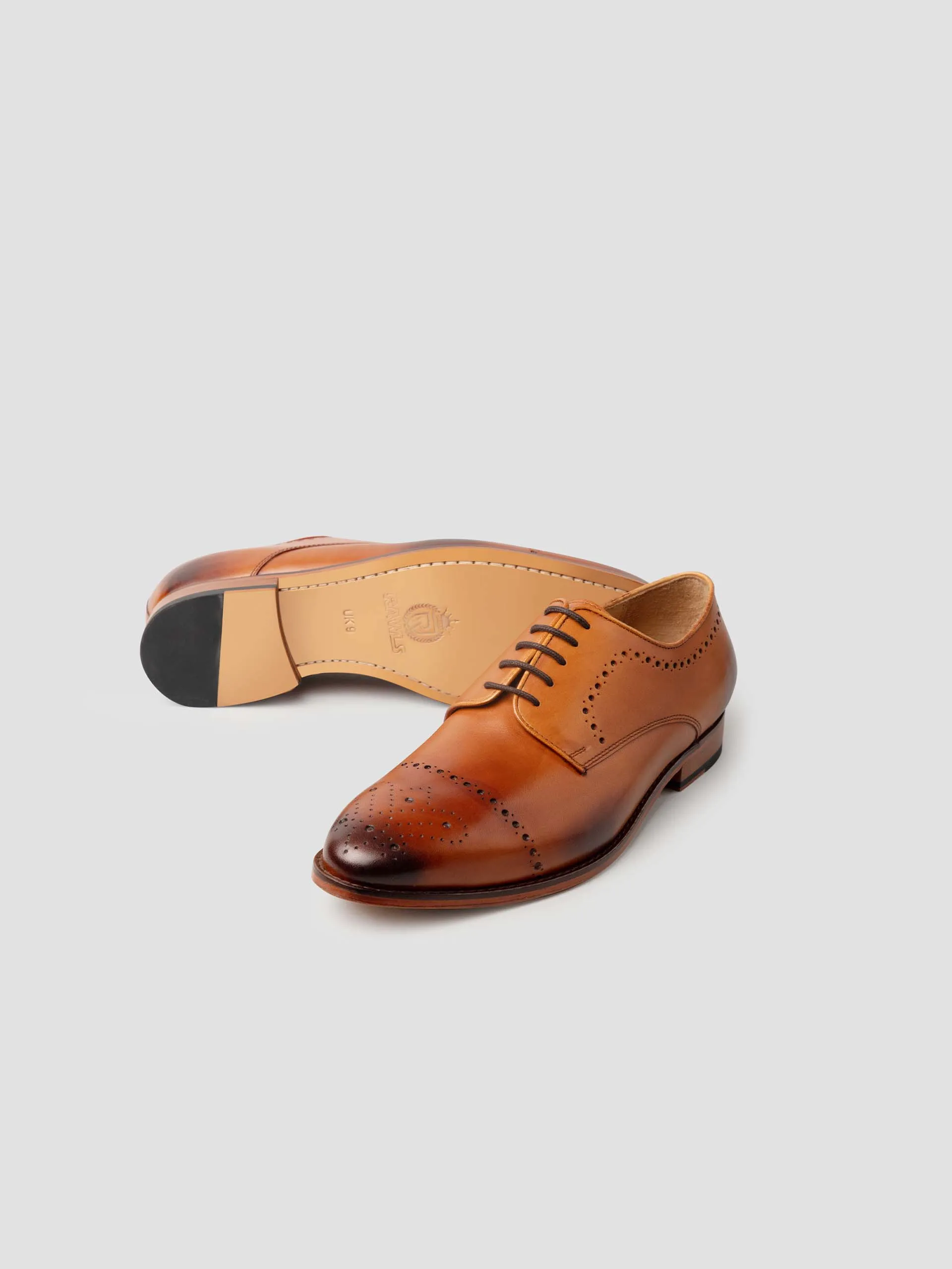 Marshall Derby with Perforations - Tan