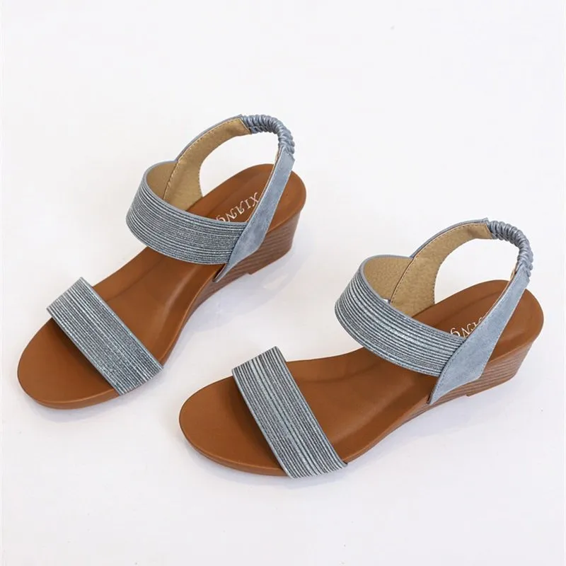 OCW Orthopedic Women Sandals Round Toe Memory Foam Arch Support Walking Wedge Elegant