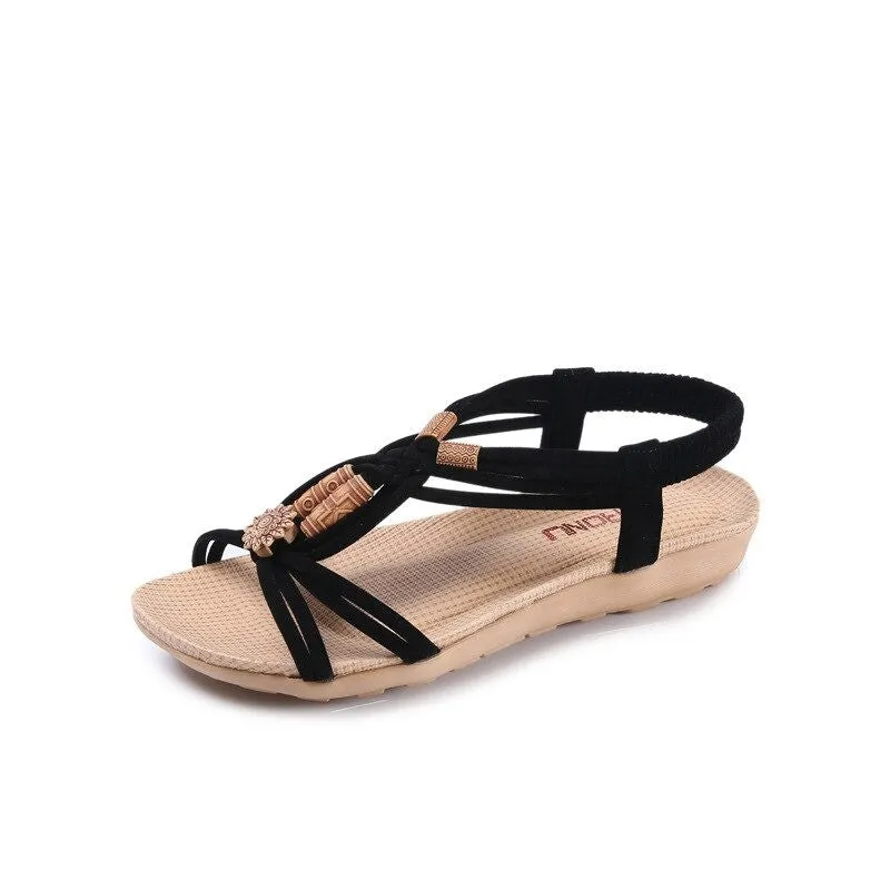 OCW Vintage Woman Sandals Summer Beach Bohemia Flat Sandals