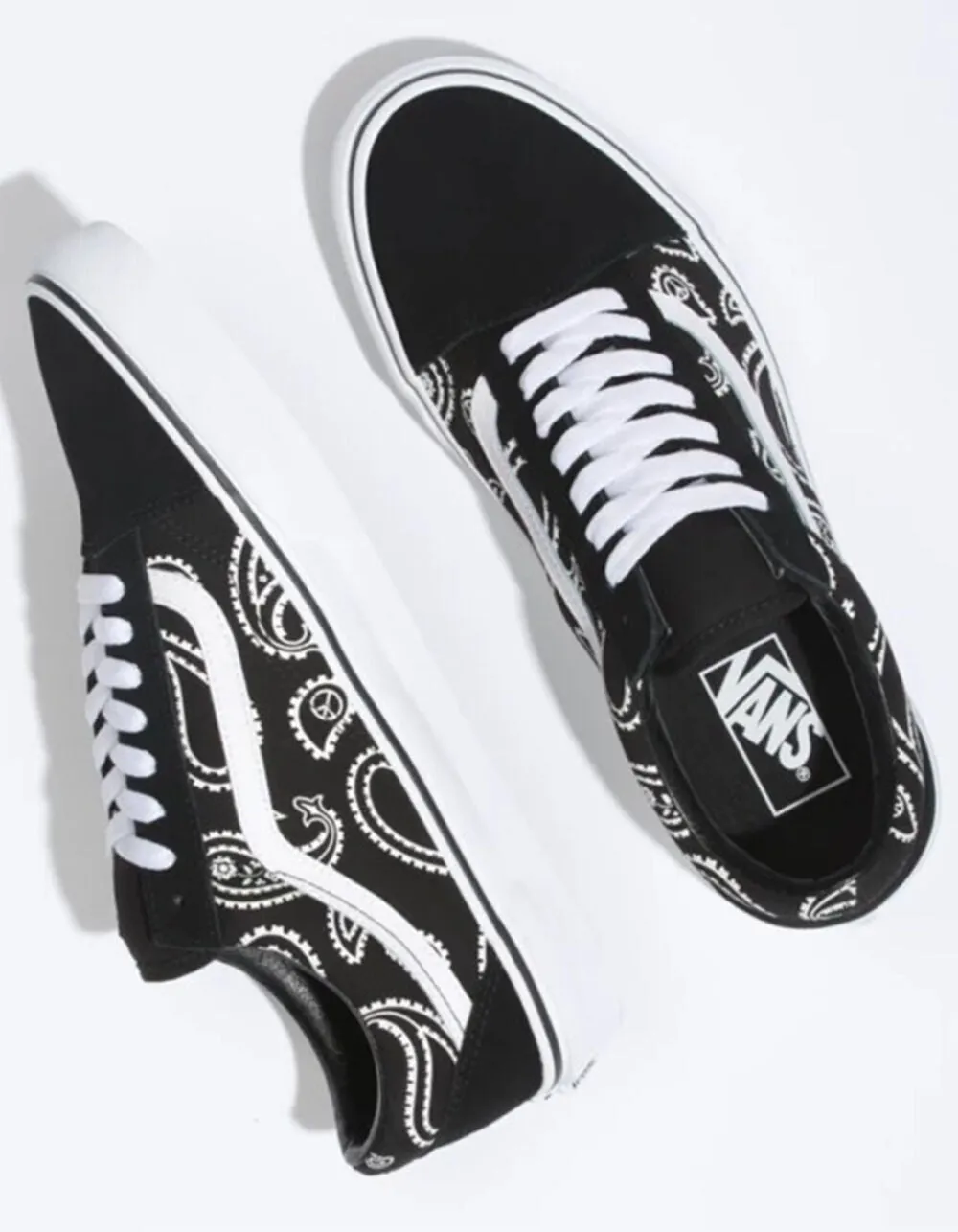 Old Skool Peace Paisley Black