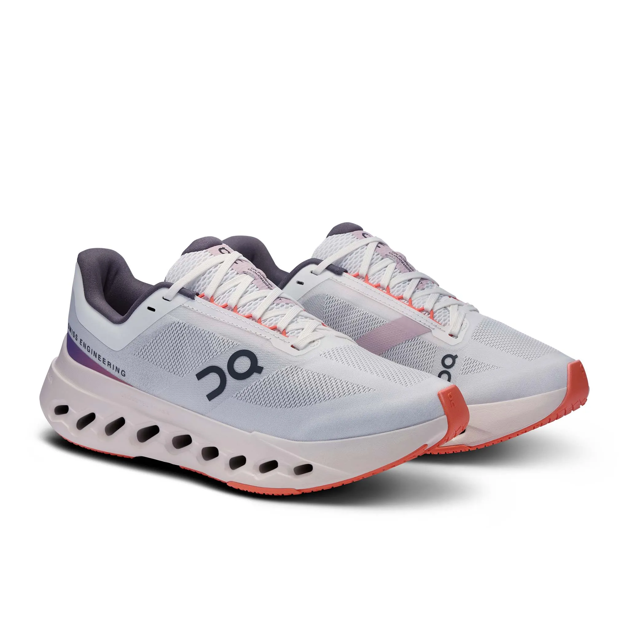 On | Women's Cloudsurfer Next Running Shoes - White/Flame