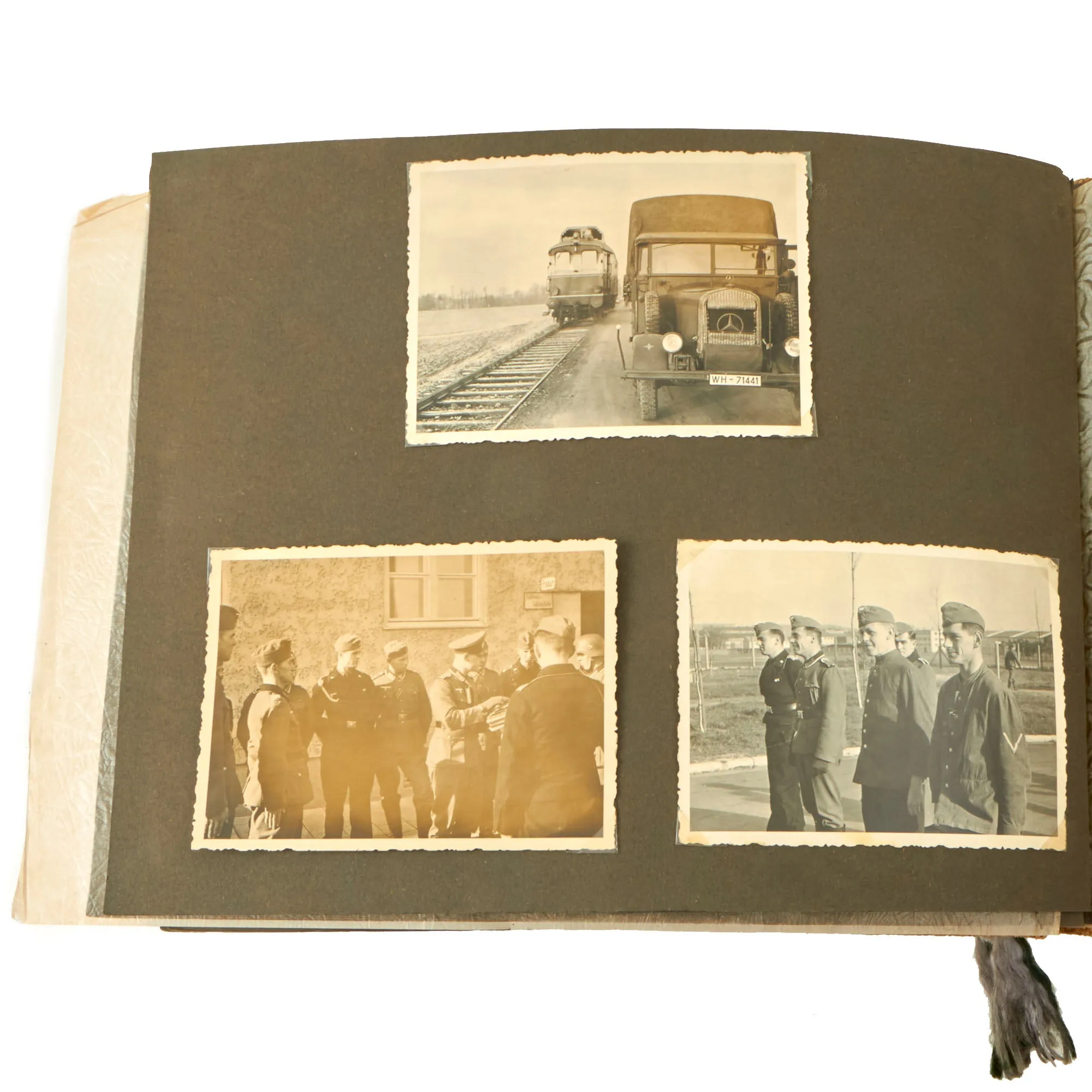 Original German WWII Heer Pioneer & Panzer Armored Personal Photo Album with Tank Pictures & Captions- 180 Photos