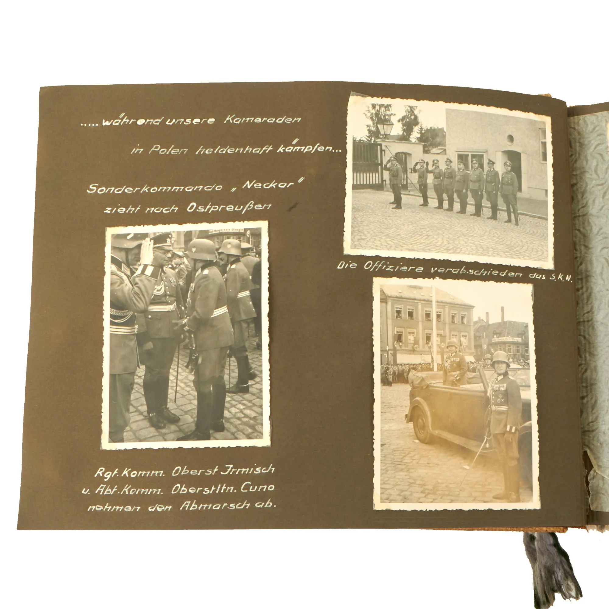 Original German WWII Heer Pioneer & Panzer Armored Personal Photo Album with Tank Pictures & Captions- 180 Photos