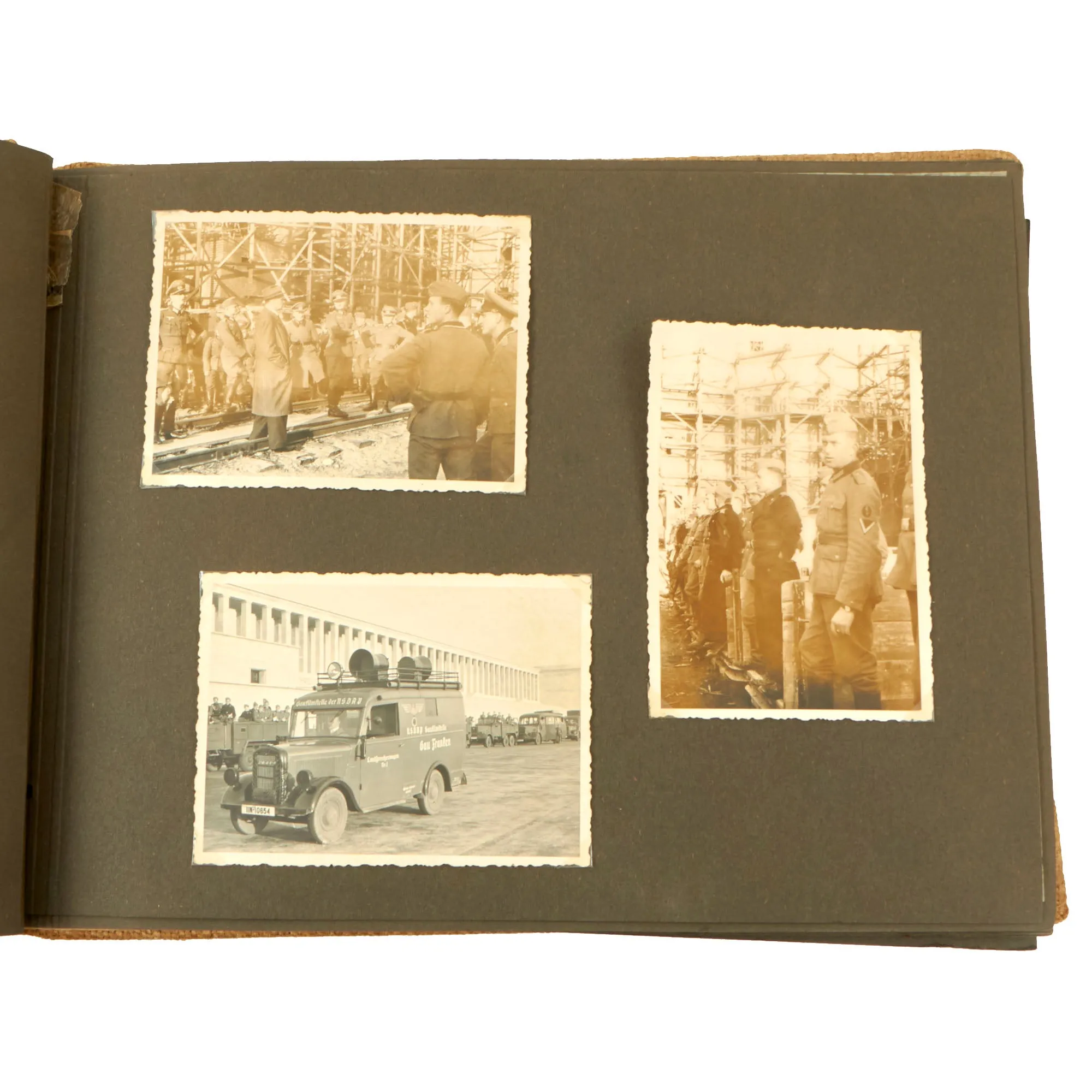 Original German WWII Heer Pioneer & Panzer Armored Personal Photo Album with Tank Pictures & Captions- 180 Photos