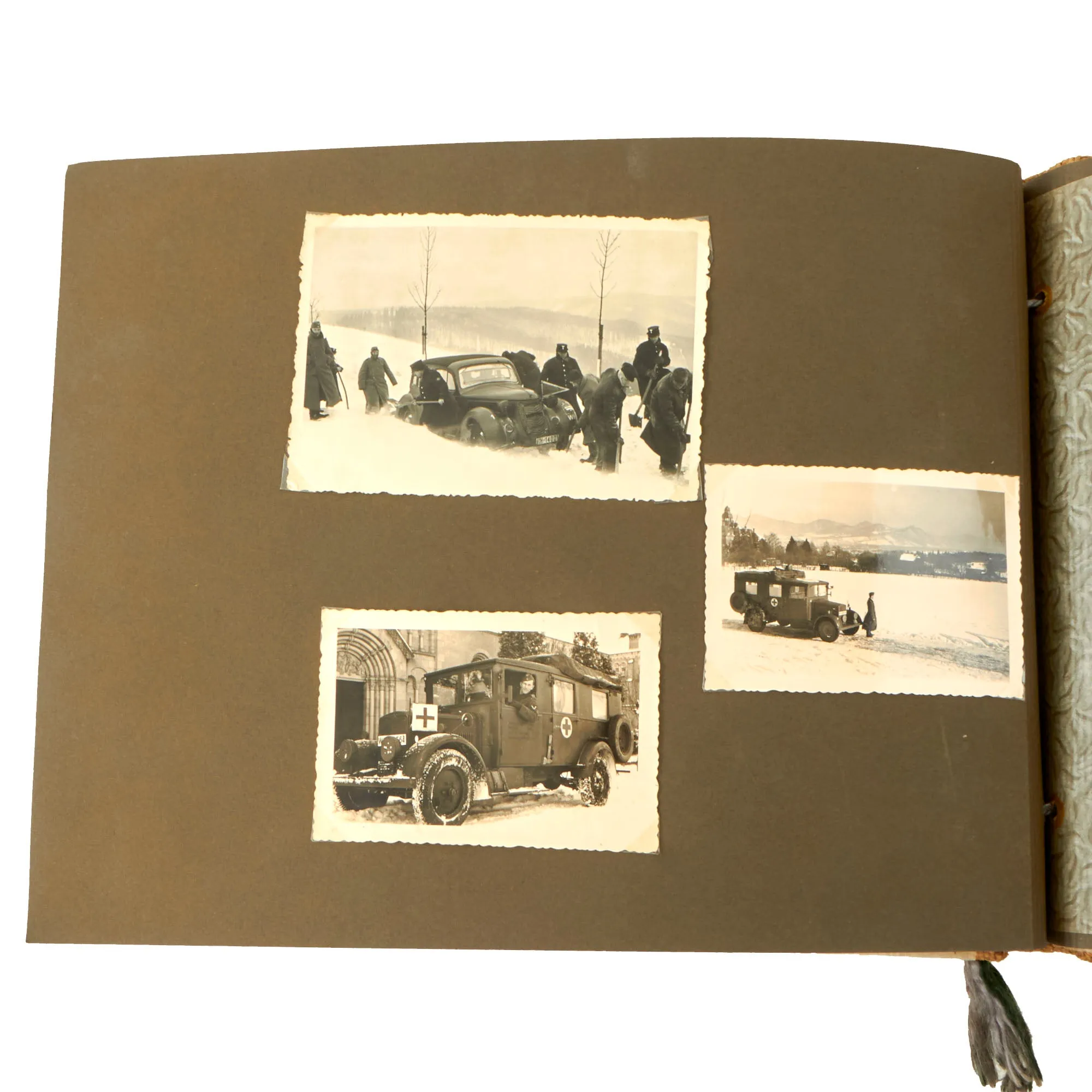 Original German WWII Heer Pioneer & Panzer Armored Personal Photo Album with Tank Pictures & Captions- 180 Photos