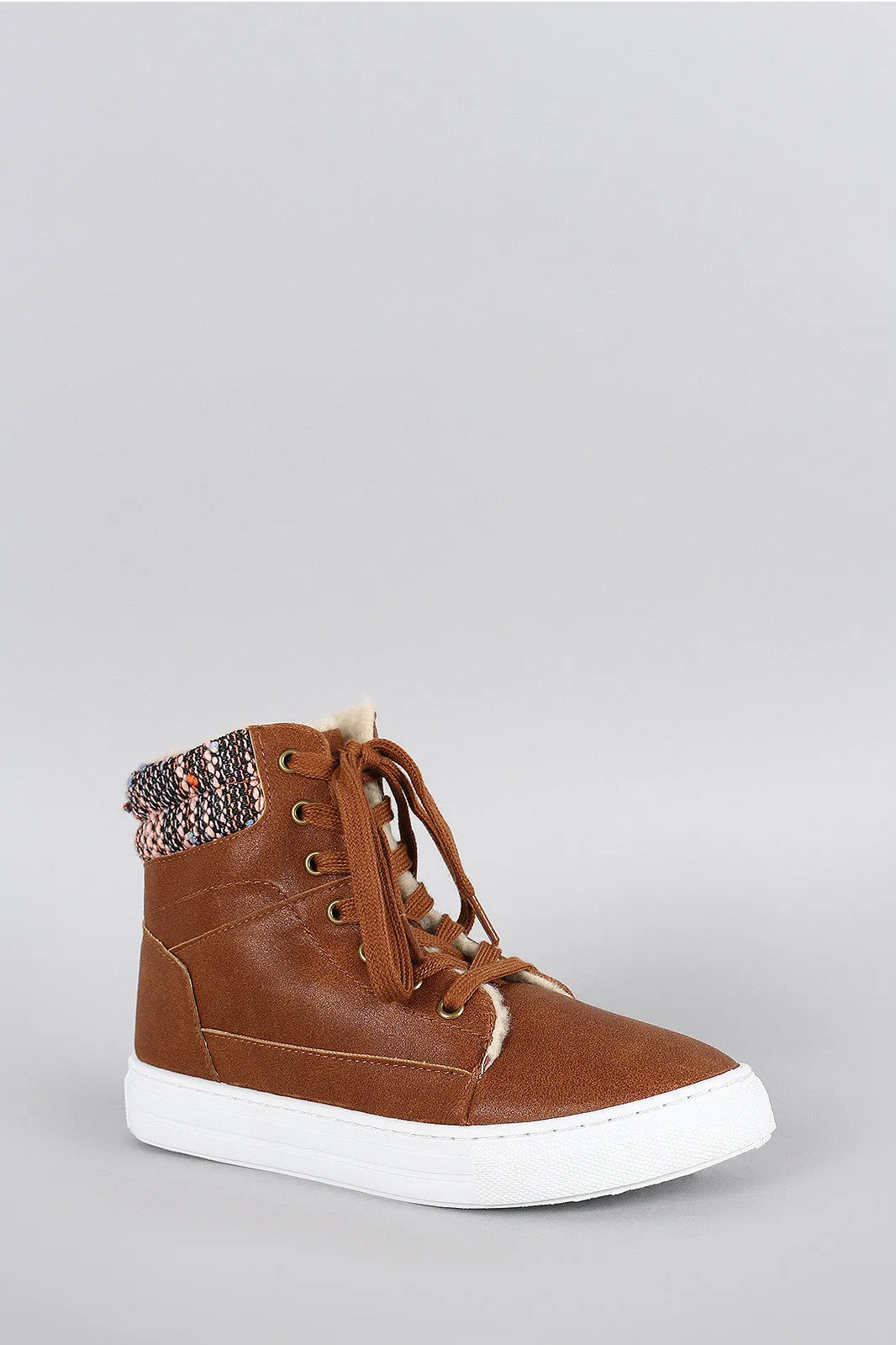 Qupid Tweed High Top Sneaker