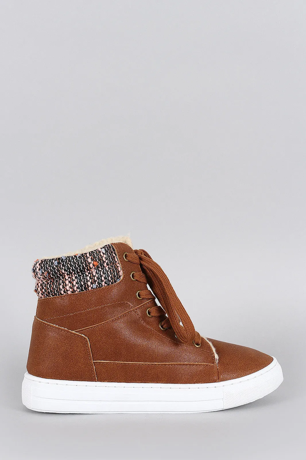 Qupid Tweed High Top Sneaker