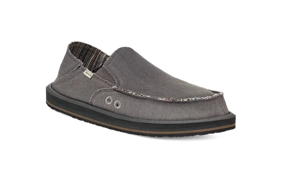 Sanuk Mens Sidewalk Surfer ST Hemp Grey