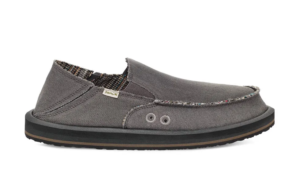 Sanuk Mens Sidewalk Surfer ST Hemp Grey