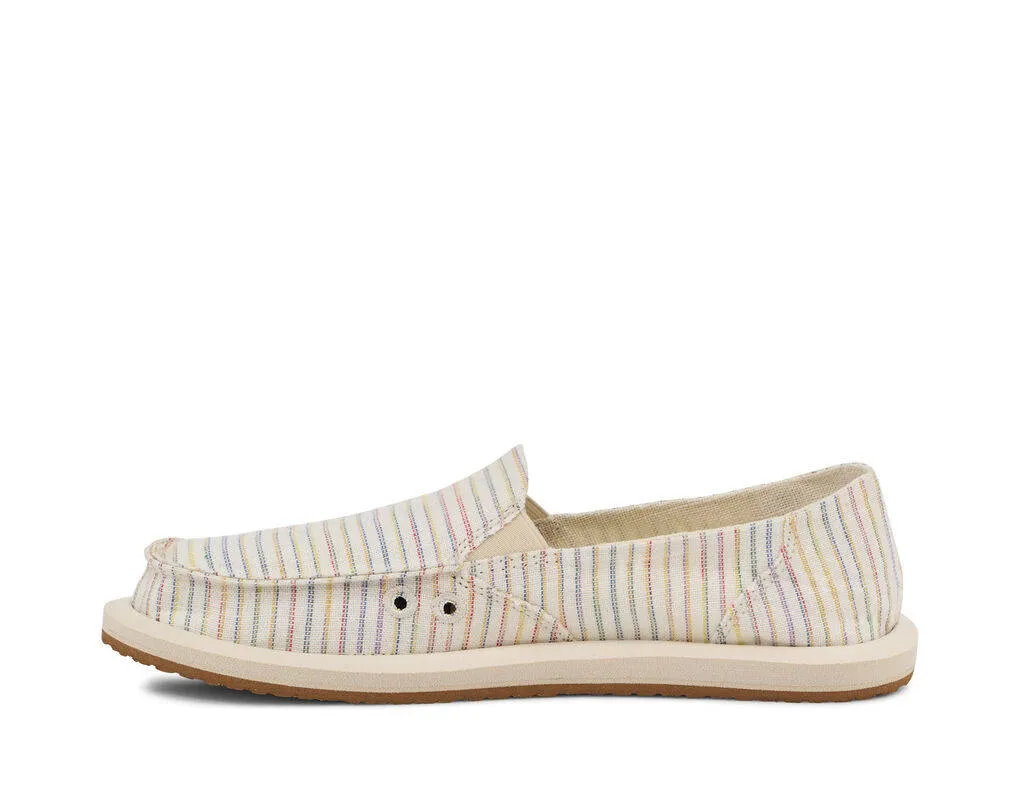 Sanuk Womens Donna Color Stripe White Multi