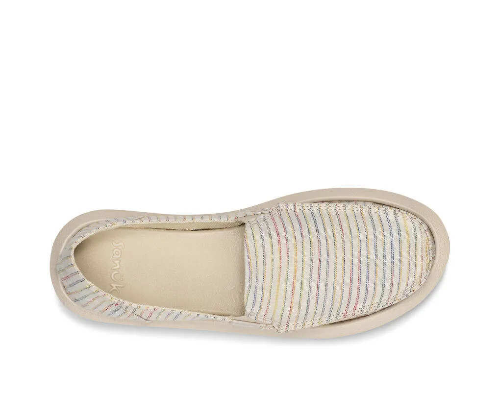 Sanuk Womens Donna Color Stripe White Multi