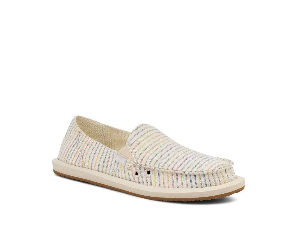 Sanuk Womens Donna Color Stripe White Multi