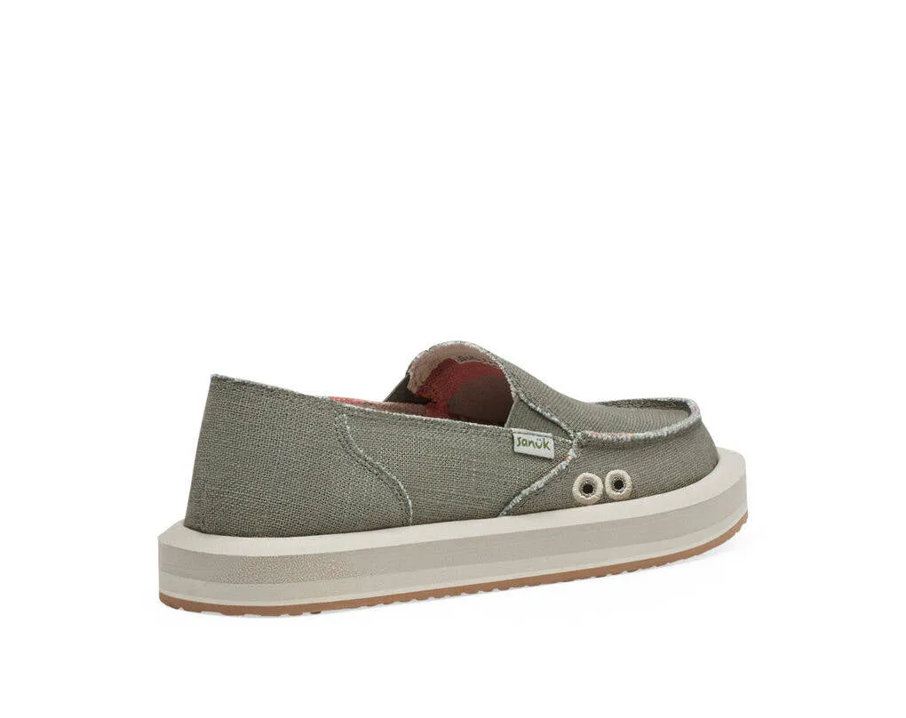 Sanuk Womens Donna Soft Top Hemp Smokey Olive