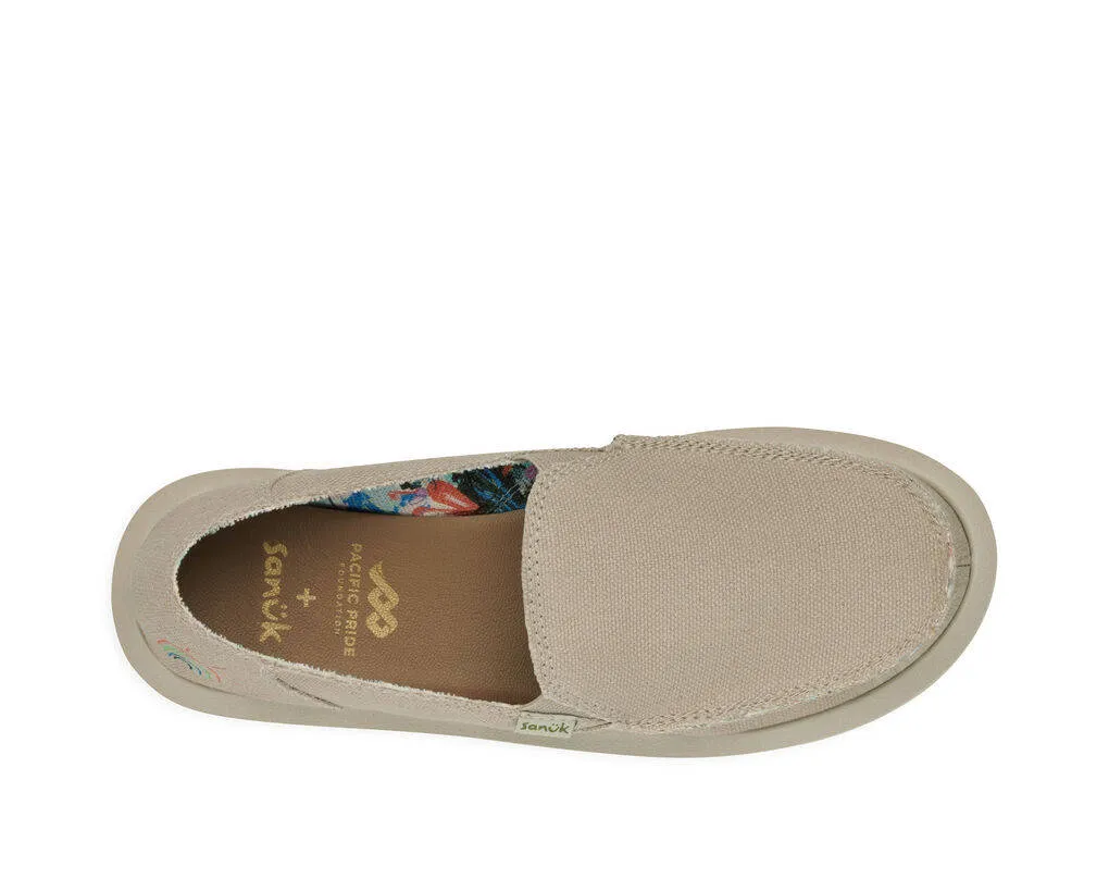 Sanuk Womens Pridewalk Surfer X PPF Cobblestone