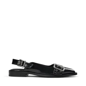 Saso Slingback - Black patent