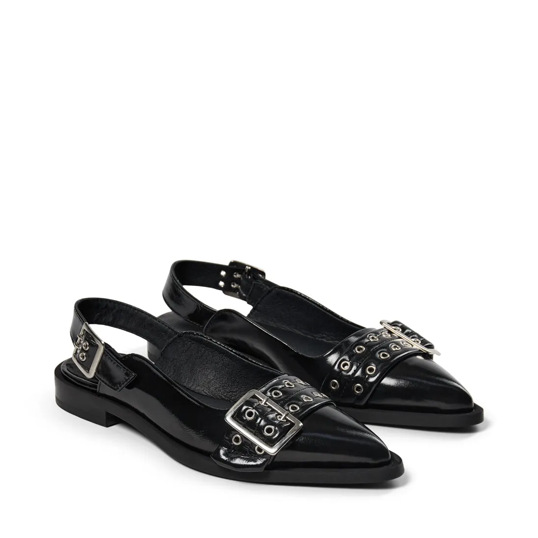 Saso Slingback - Black patent