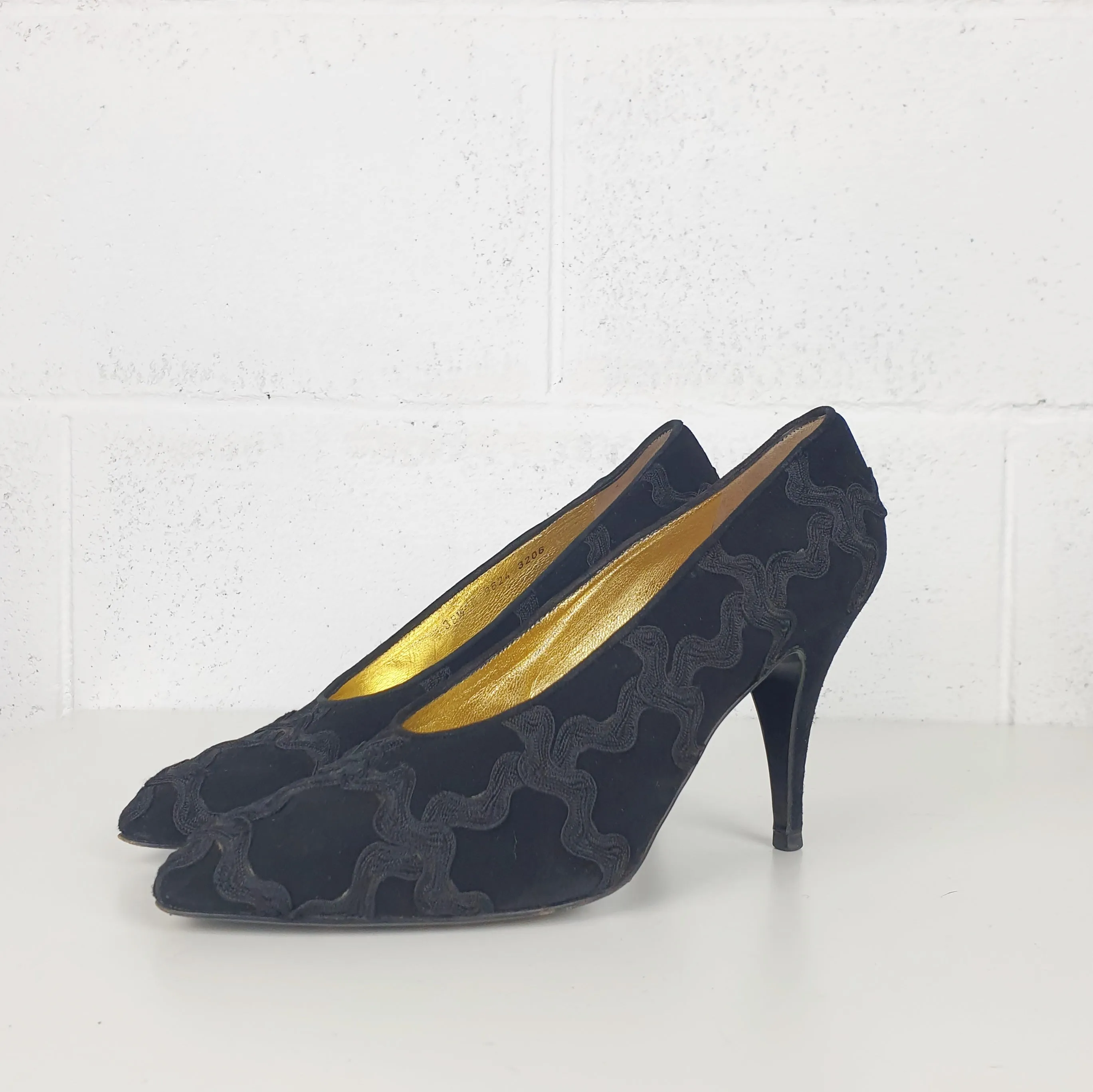 Scarpe Moschino vintage velluto nero