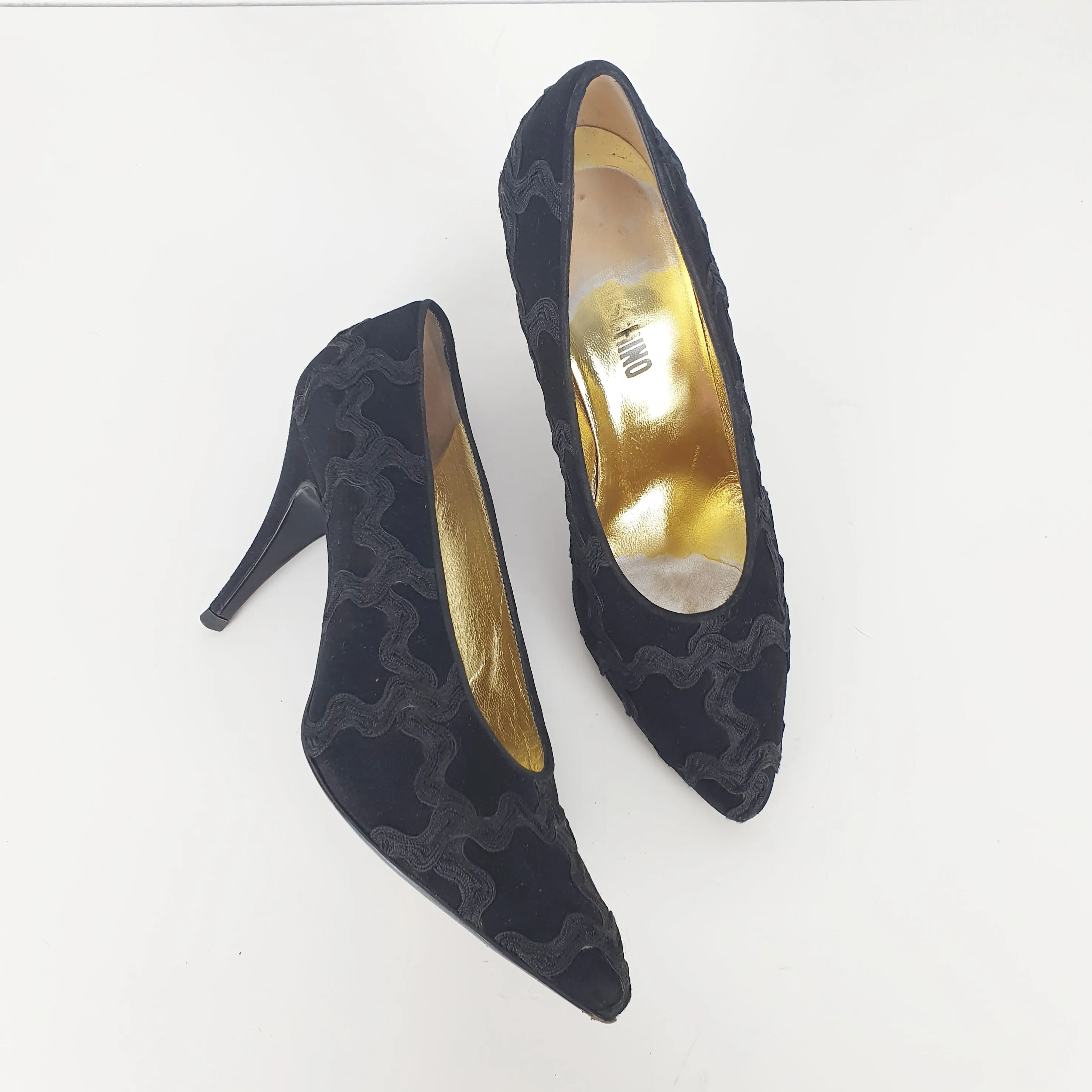 Scarpe Moschino vintage velluto nero